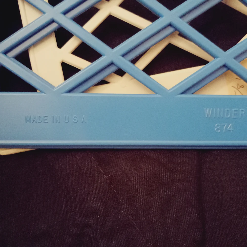 Vintage Blue and White Plastic Organizer Grates